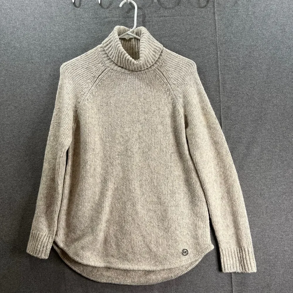 Michael Kors Turtleneck Sweater Womens Size Small Long Sleeve Knitted Pullover